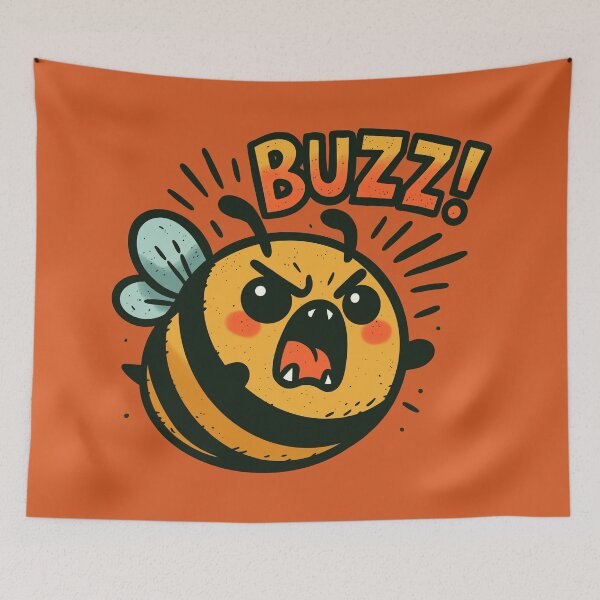 Item preview, Angry Buzzing Bee designed and sold by Ghost on Toast.