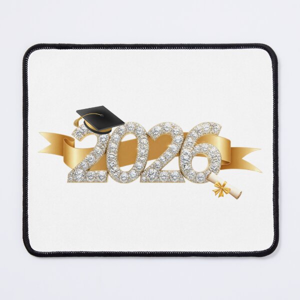 Item preview, Graduate 2026 with Diamonds, Black Graduation Hat & Gold Ribbon designed and sold by jeweleddesigns.