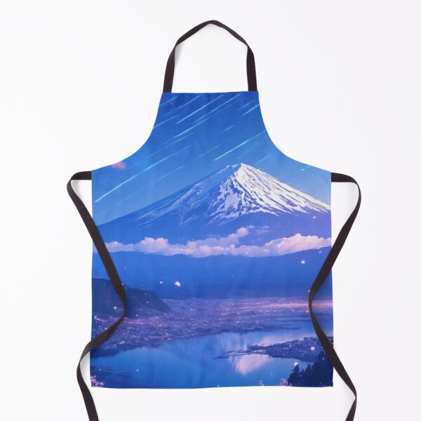 Item preview, Anime Shooting Stars Over Mount Fuji and Night Sakura designed and sold by vekotpu.