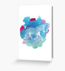 Color Spot Safari Zebra Love Greeting Card