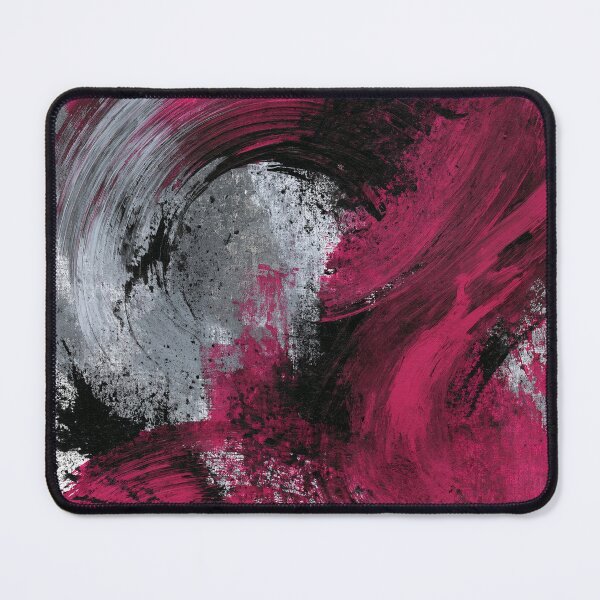Item preview, Vibrant Magenta Black Abstract Swirl - Textured Red Palette No.2 designed and sold by SlowRegardArt.