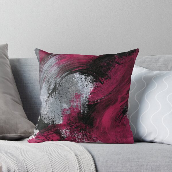 Item preview, Vibrant Magenta Black Abstract Swirl - Textured Red Palette No.2 designed and sold by SlowRegardArt.