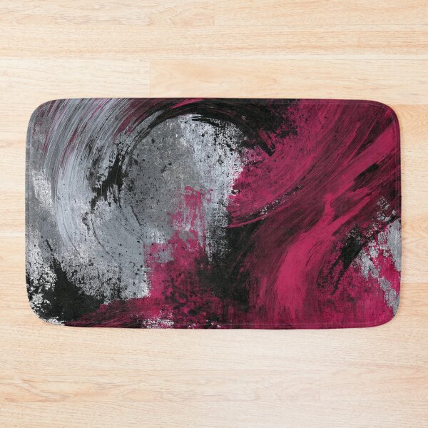 Item preview, Vibrant Magenta Black Abstract Swirl - Textured Red Palette No.2 designed and sold by SlowRegardArt.