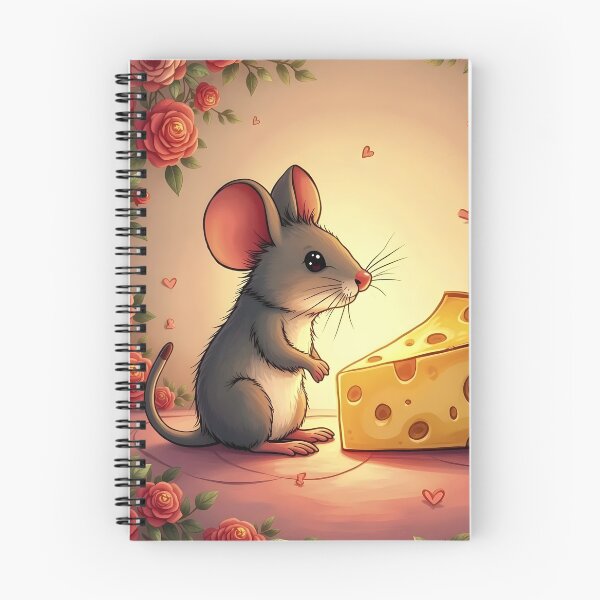 Item preview, Mouse in Love with Cheese in a Rose Garden designed and sold by Dragonfly-Magic.