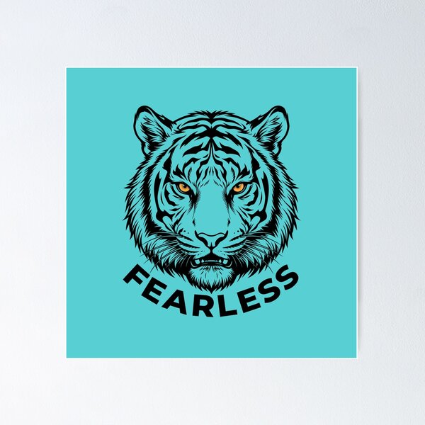 Item preview, Fearless Tiger Bold Tiger Vector Typography designed and sold by Utopian-Magic.