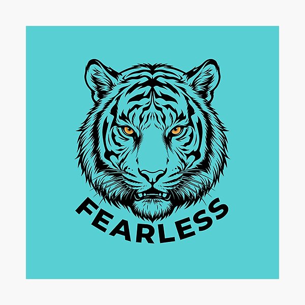 Item preview, Fearless Tiger Bold Tiger Vector Typography designed and sold by Utopian-Magic.