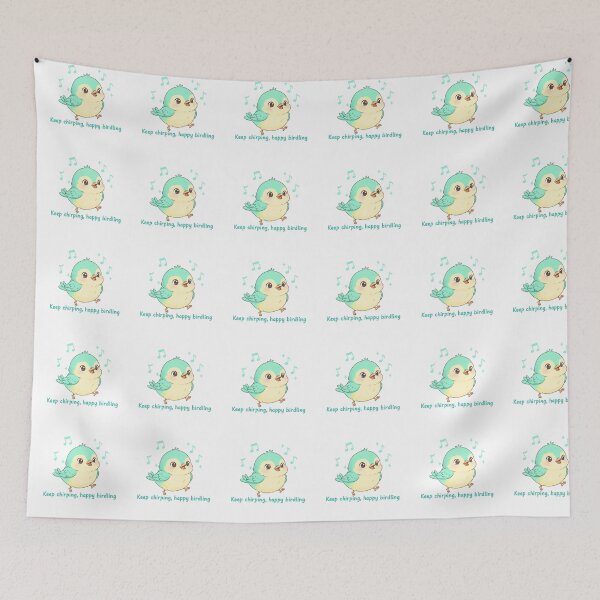 Item preview, Keep Chirping Happy Birdling - Cute Kawaii Singing Bird designed and sold by TheSquirla.