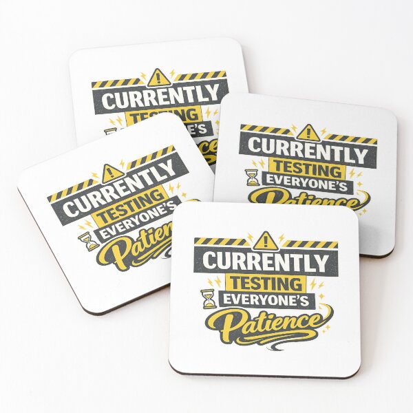 Item preview, Currently Testing Everyone's Patience Funny Sarcastic Warning Sign Humor Design designed and sold by SoulThread Studio.