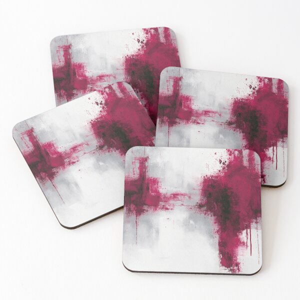 Item preview, Deep Magenta Abstract Expressionist Art - Textured Red Palette No.3 designed and sold by SlowRegardArt.