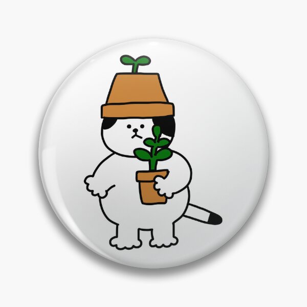 Item preview, a Cat with a potted plant designed and sold by superbaechoo.