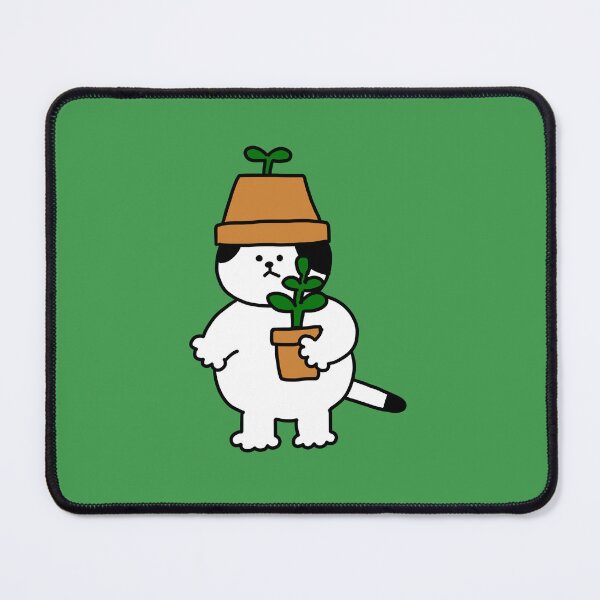 Item preview, a Cat with a potted plant designed and sold by superbaechoo.