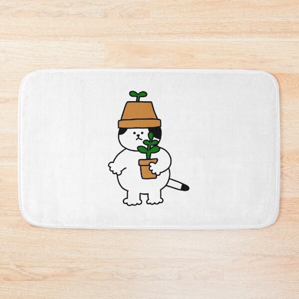 Item preview, a Cat with a potted plant designed and sold by superbaechoo.