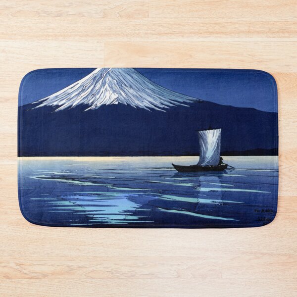 Item preview, Moonlight Sailboat and Mount Fuji - Vintage Shin-hanga Style designed and sold by vekotpu.
