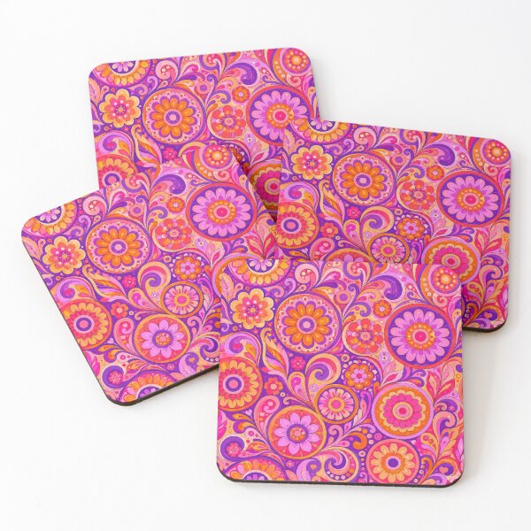 Item preview, Pink Psychedelic Floral Groovy 60's Inspired designed and sold by scicilysimonee.