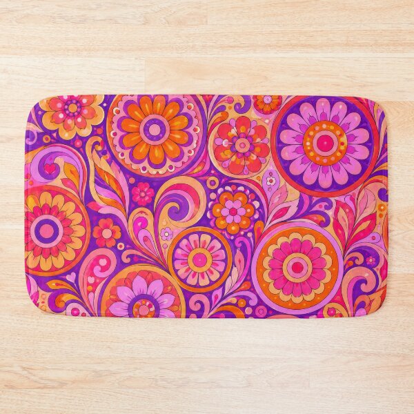 Item preview, Pink Psychedelic Floral Groovy 60's Inspired designed and sold by scicilysimonee.