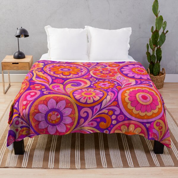 Item preview, Pink Psychedelic Floral Groovy 60's Inspired designed and sold by scicilysimonee.