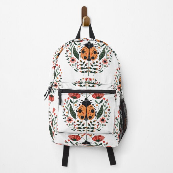 Item preview, Scandinavian Folk Art, Ladybug With Flowers designed and sold by xiao xuans.
