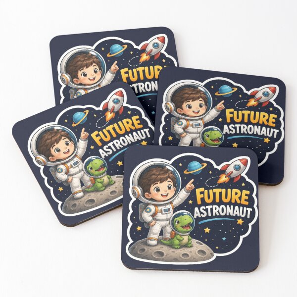 Item preview, Future Astronaut with Dino Cute Kids Sticker | Space Adventure Cartoon Design designed and sold by Pransis_Diginer_26.
