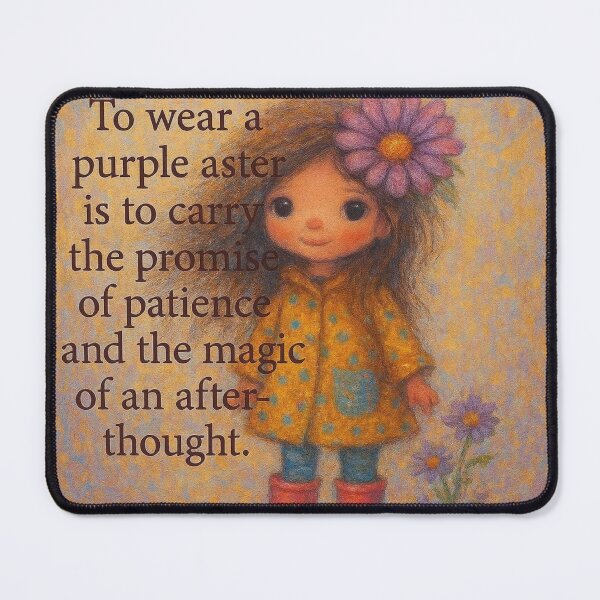 Item preview, Whimsical Child Carrying Purple Asters designed and sold by Mindful56.