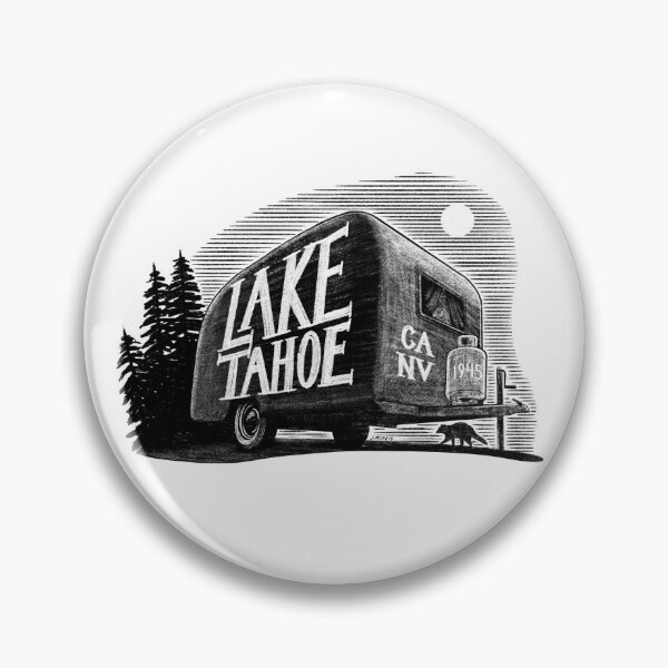 Item preview, Lake Tahoe Camping Label designed and sold by John Morris Illustration.