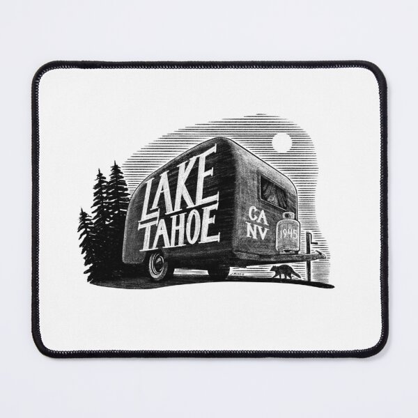 Item preview, Lake Tahoe Camping Label designed and sold by John Morris Illustration.