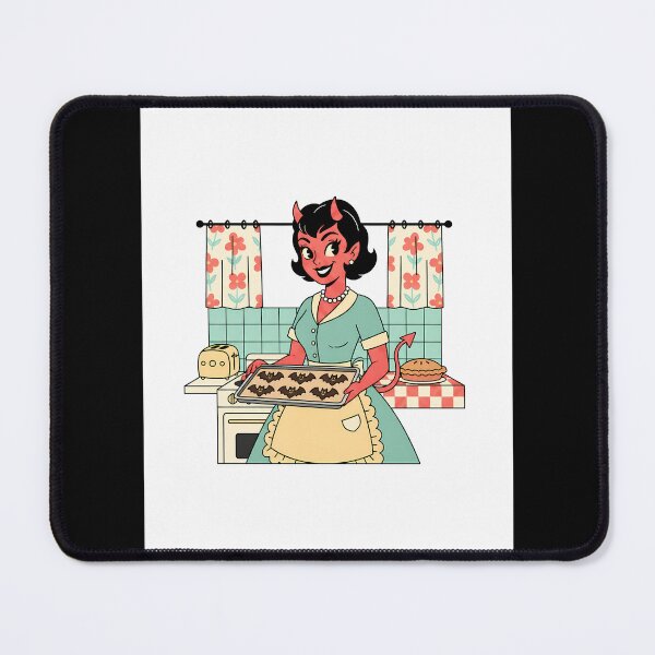 Item preview, Retro Devil Pinup Baking Bat Cookies Kitchen designed and sold by bellaever.