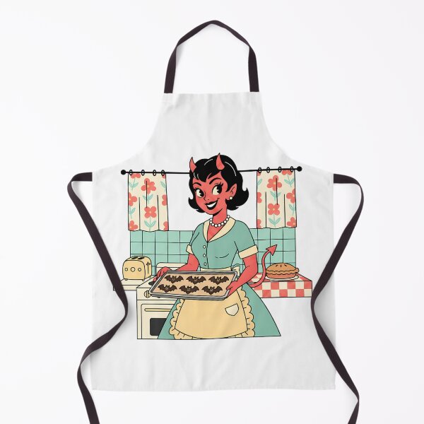 Item preview, Retro Devil Pinup Baking Bat Cookies Kitchen designed and sold by bellaever.