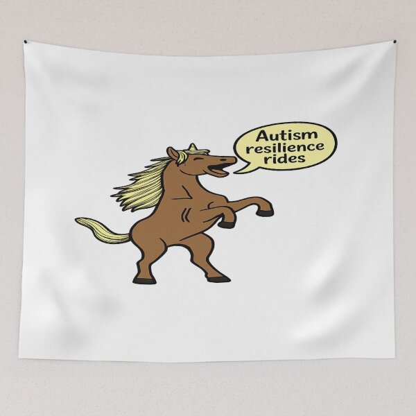 Item preview, Autism Resilience Rides – Inspirational Horse Autism Awareness Design designed and sold by Mother Daughter Drawings .