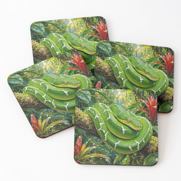 Item preview, Green Tree Python in Rainforest designed and sold by Pixel Junkies Studio.