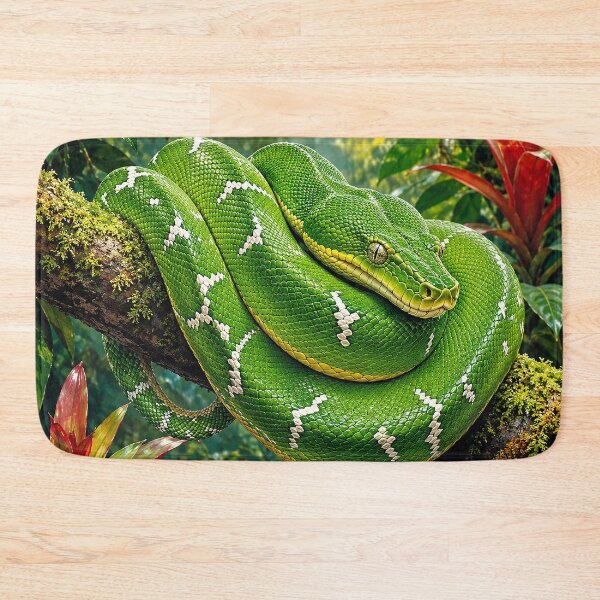 Item preview, Green Tree Python in Rainforest designed and sold by Pixel Junkies Studio.