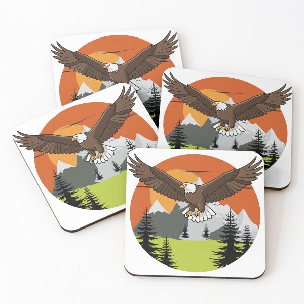 Item preview, Eagle Sunrise Shirt Vintage Nature Graphic Tee for Men Women Outdoor Wildlife Bird Lover T-Shirt designed and sold by TrebdoraCrafts.