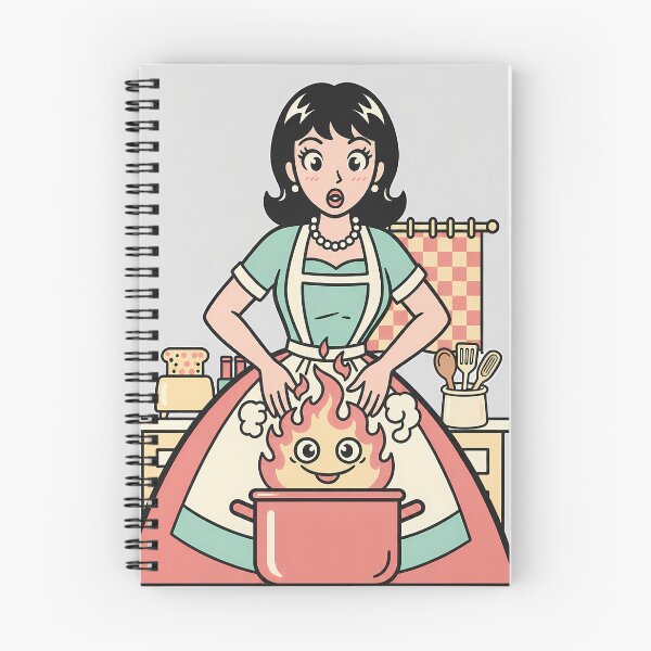 Item preview, Retro Kitchen Cook & Friendly Fire Pot designed and sold by bellaever.