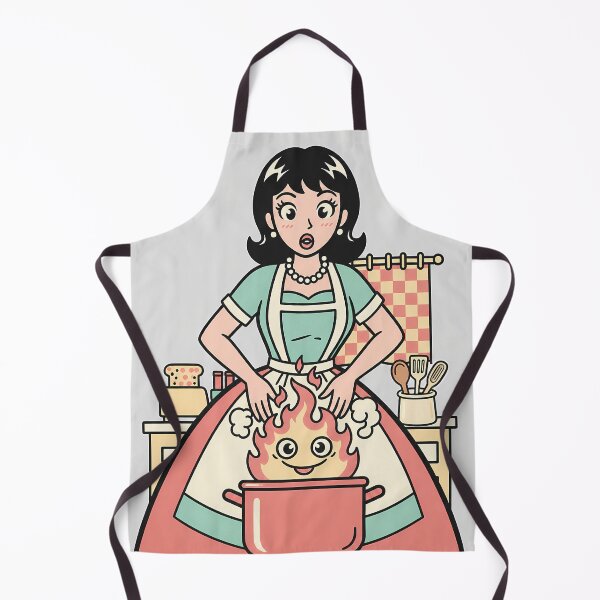 Item preview, Retro Kitchen Cook & Friendly Fire Pot designed and sold by bellaever.
