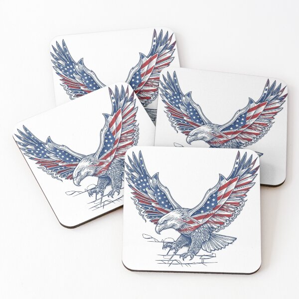 Item preview, Patriotic American Eagle With Flag Wings designed and sold by Ahmedsyde.