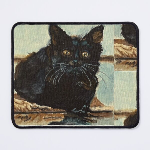 Item preview, Little furry black cat designed and sold by Watershadow.