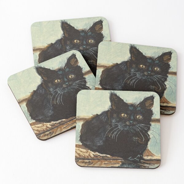 Item preview, Little furry black cat designed and sold by Watershadow.