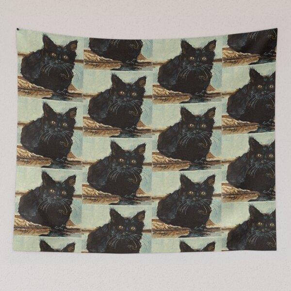 Item preview, Little furry black cat designed and sold by Watershadow.