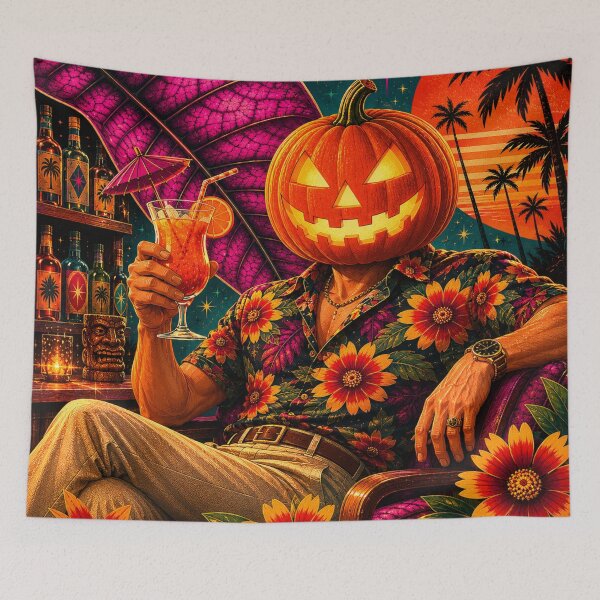 Item preview, Headless Horseman Tropical Cocktail - Gothic Fantasy Lounge Art designed and sold by TheHorsemanRidesAgain.