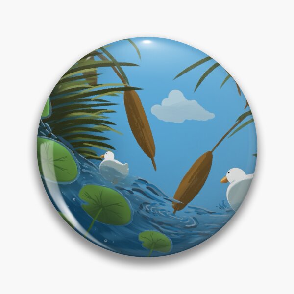 Item preview, Duck Pond Dreams – Looking Up Through Lily Pads designed and sold by kissingafoolart.