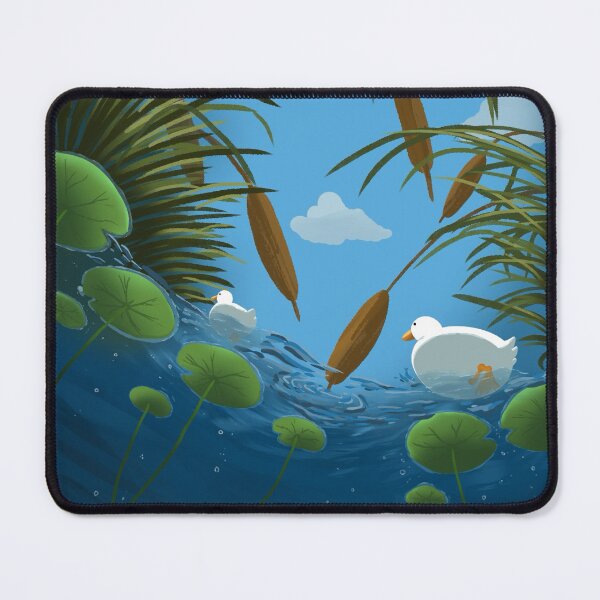 Item preview, Duck Pond Dreams – Looking Up Through Lily Pads designed and sold by kissingafoolart.