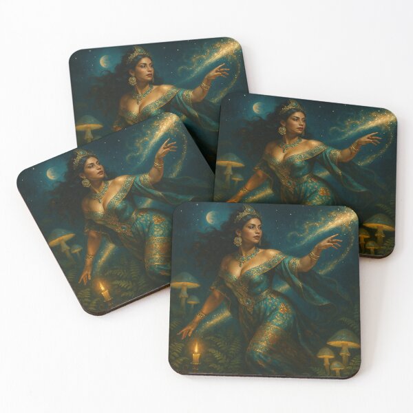 Item preview, Comet Bruja — Celestial Latina Witch Art designed and sold by PixelBrujeria.