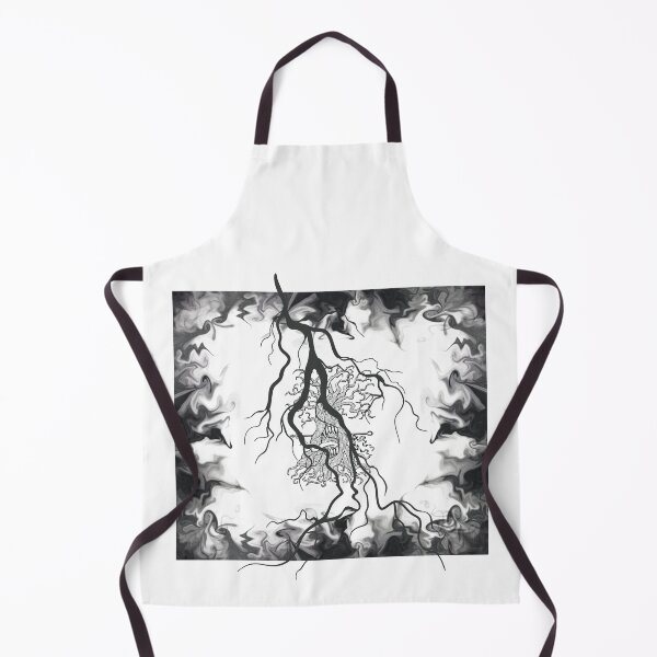 Item preview, Dark Root Smoke Art – Black and White Abstract Tree Roots Nature Design designed and sold by DervoTeck2767.