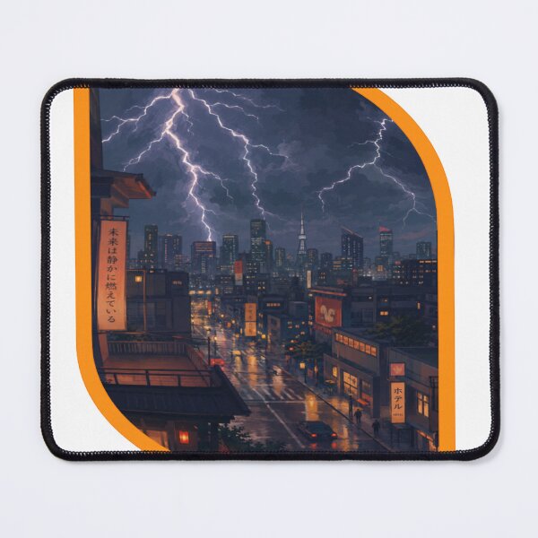 Item preview, RAY City Storm Lightning Urban Landscape Graphic T-Shirt designed and sold by RAYapparel.