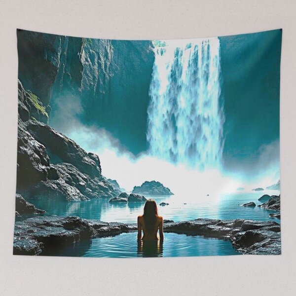 Item preview, “Serenity Beneath the Falls” designed and sold by Amber-Lee-Art.