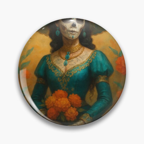 Item preview, Sugar Skull Catrina — Day of the Dead Art designed and sold by PixelBrujeria.