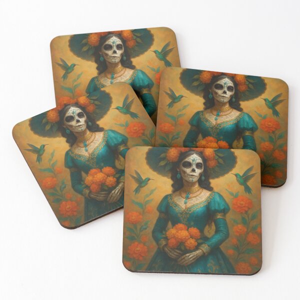 Item preview, Sugar Skull Catrina — Day of the Dead Art designed and sold by PixelBrujeria.
