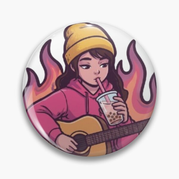 Artikelvorschau, My Flames My Roba Guitar Girl Cartoon entworfen und verkauft von Ahmedsyde.