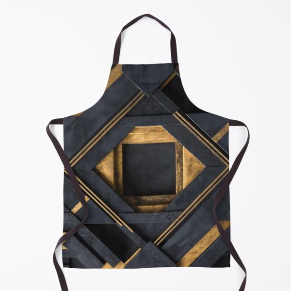 Item preview, Elegant Black Gold Geometric Chevron Pattern designed and sold by IntelliMindDesigns.