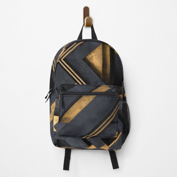 Item preview, Elegant Black Gold Geometric Chevron Pattern designed and sold by IntelliMindDesigns.