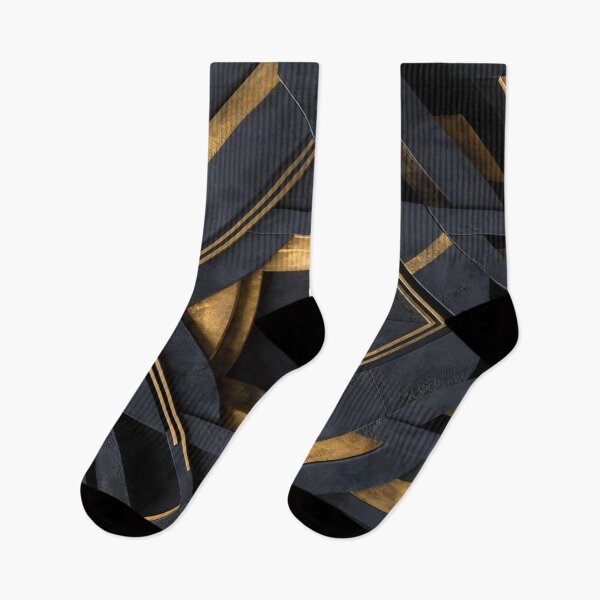 Item preview, Elegant Black Gold Geometric Chevron Pattern designed and sold by IntelliMindDesigns.